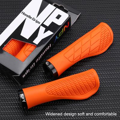 2PCS Non-slip Mountain Bike Handlebar Grip Soft Rubber MTB Grips Anti-skid Comfortable Lockable Bicycle Grips Bike Parts