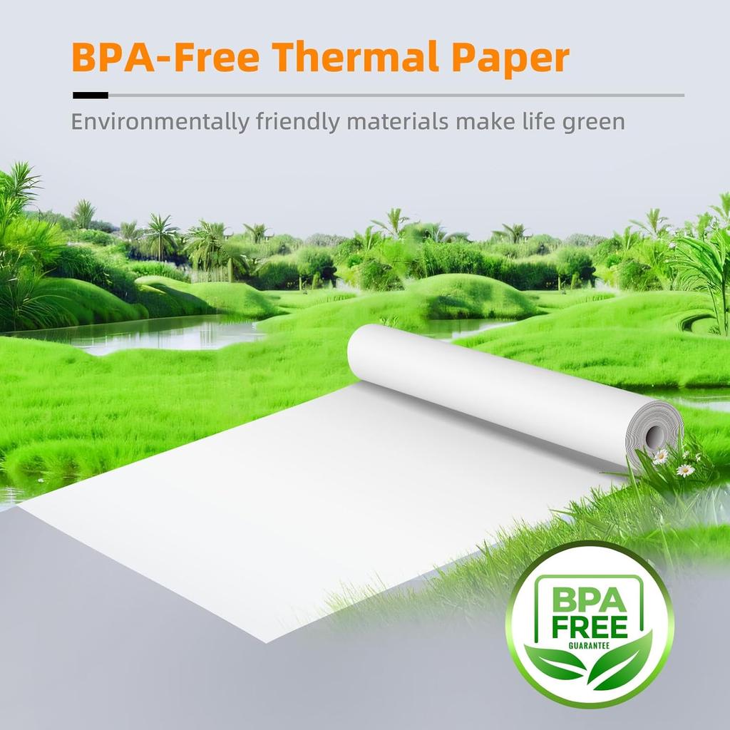Bagana US Letter Thermal Printer Paper 8.5 x 11 Inch 4 Rolls Multipurpose Inkless Rolled Thermal Printing Paper Compatible with Letter Portable