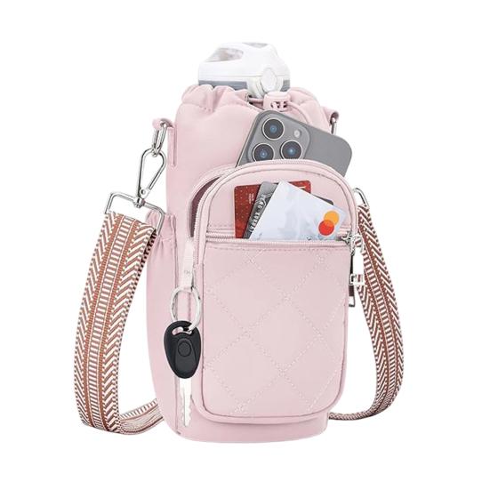 

Sports Water Bottle Bag Thermal Insulated Kettle Holder Lightweight Crossbody Water Bottle Carrier for Hiking Travel Gym
