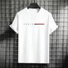 Men's 100% Cotton Summer Loose PARIS Creative Letter Print Casual Slim Fit Round Neck Short Sleeved T-shirt Top