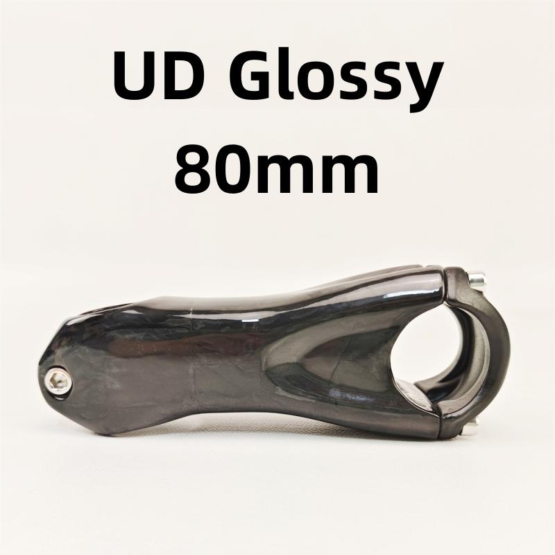 Carbon Fiber Bicycle Stem, MTB/Road Bicycle Track Ultra Light Carbon Stem 10 Degrees 31.8 * 80-120mm Bicycle Components UD Glossy 80mm