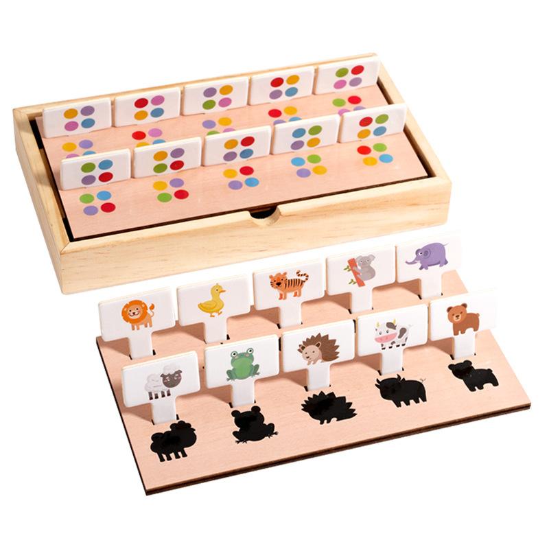 Latest Popular Pattern Matching Game Shape Cognitive Toy Learning Playthings Wooden Multi Functional Game Box Present Boys Plus Girls