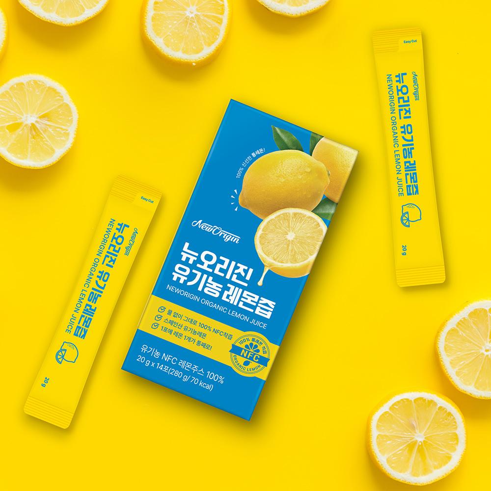 New Origin Organic Lemon Juice 20g 14 Packets