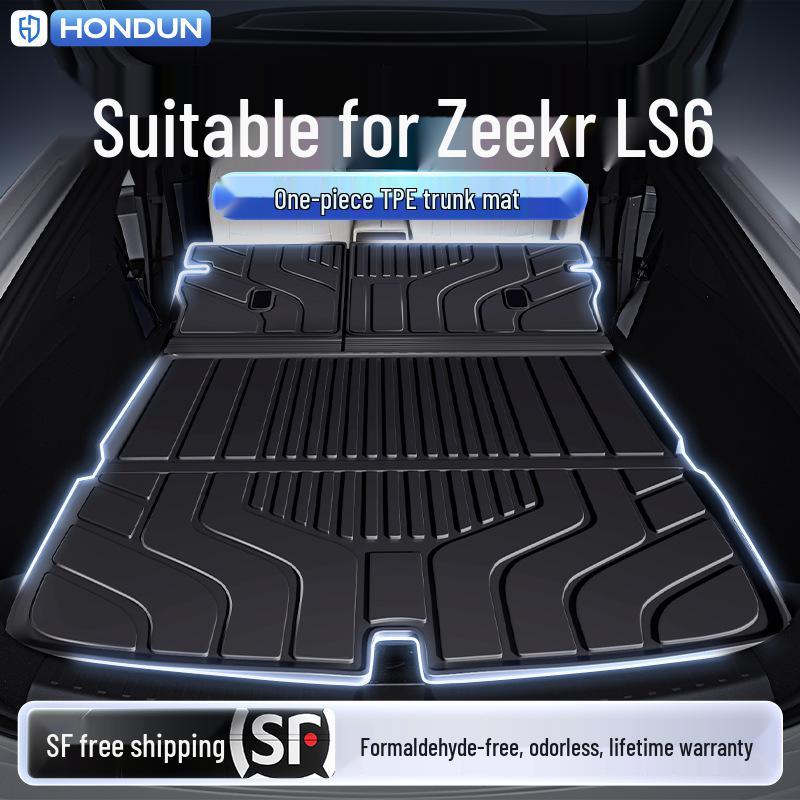 26 New ZEEKR LS6 Trunk Mat TPE Tail Box Mat for Car Interior Modification