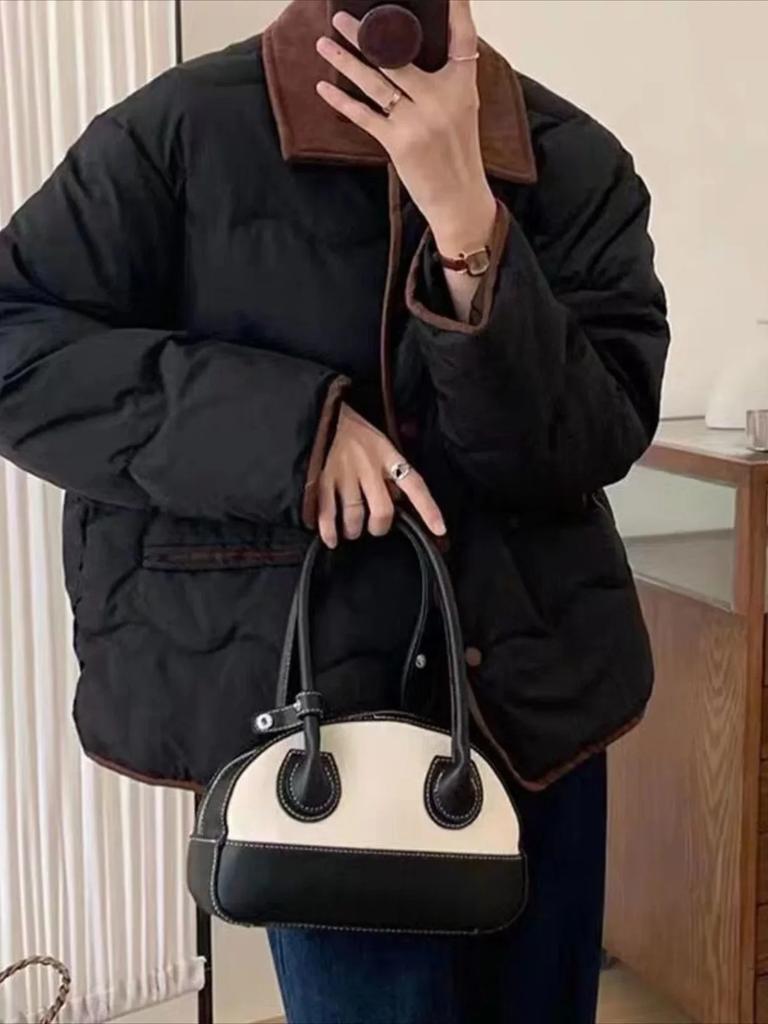 Lady Parka Corduroy Women's Quilted Coat Padded Short Cotton Jacket Warm Winter on Sale Korean Style Clothing New in Outerwears