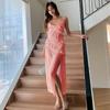 New Satin Pajamas for Women Summer Ice Silk Thin Nightgown Women's Sexy Suspender Home Wear Set