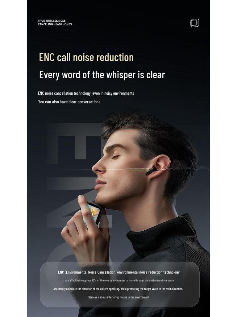 New TWS In-ear Noise Cancelling Earbuds with Transparency Mode, Touch Control, Bluetooth 5.4, and AI Translation
