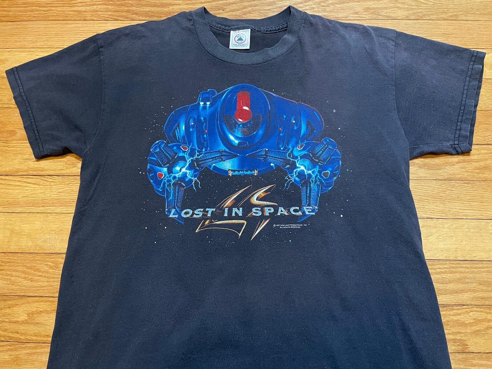 Vtg 90s 1997 Lost In Space Movie Promo T-Shirt Matt LeBlanc Size Youth XL S