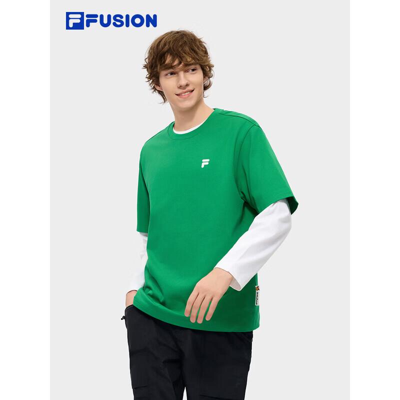 FILA FUSION Unisex Knit Short Sleeve Cool Cotton T-Shirt M