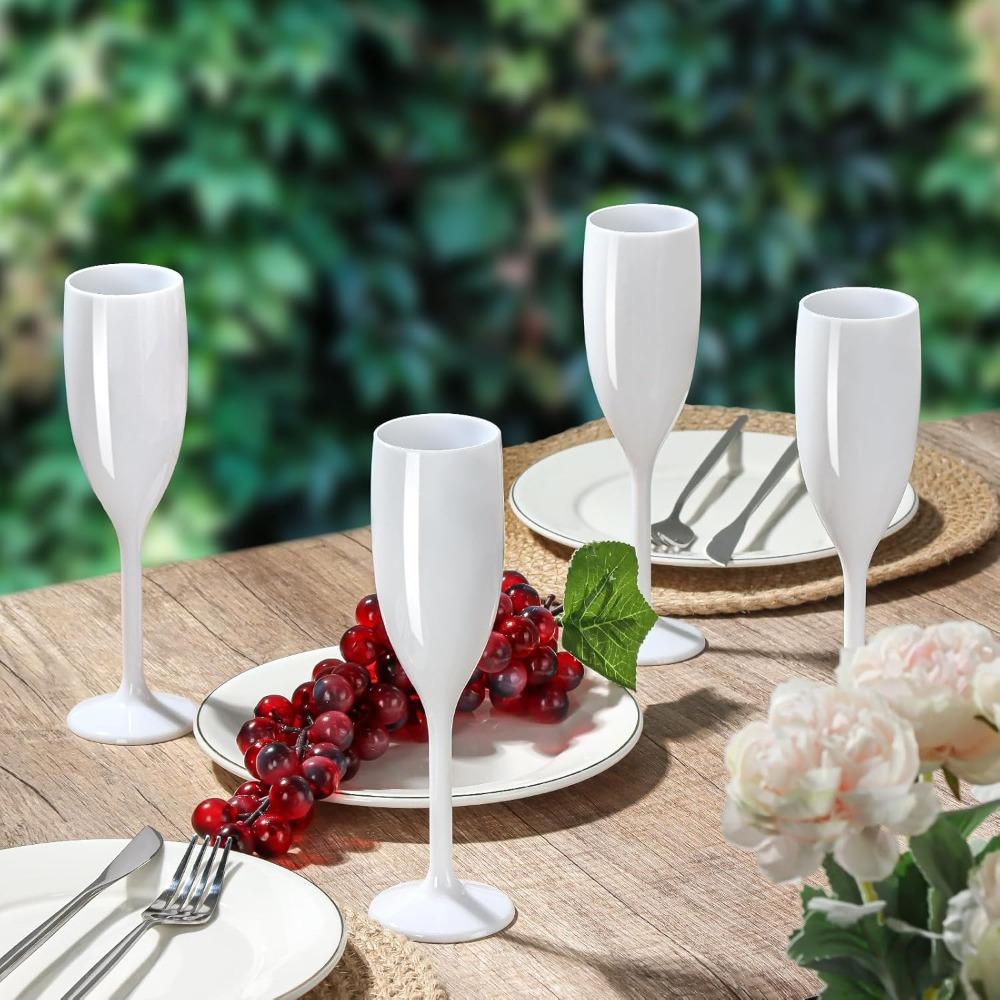 12pcs Champagne Flute Champagne Glasses Toasting Champagne Goblet Plastic Unbreakable Champagne Cups for Wedding Party Plastic Goblet Champagne Glass