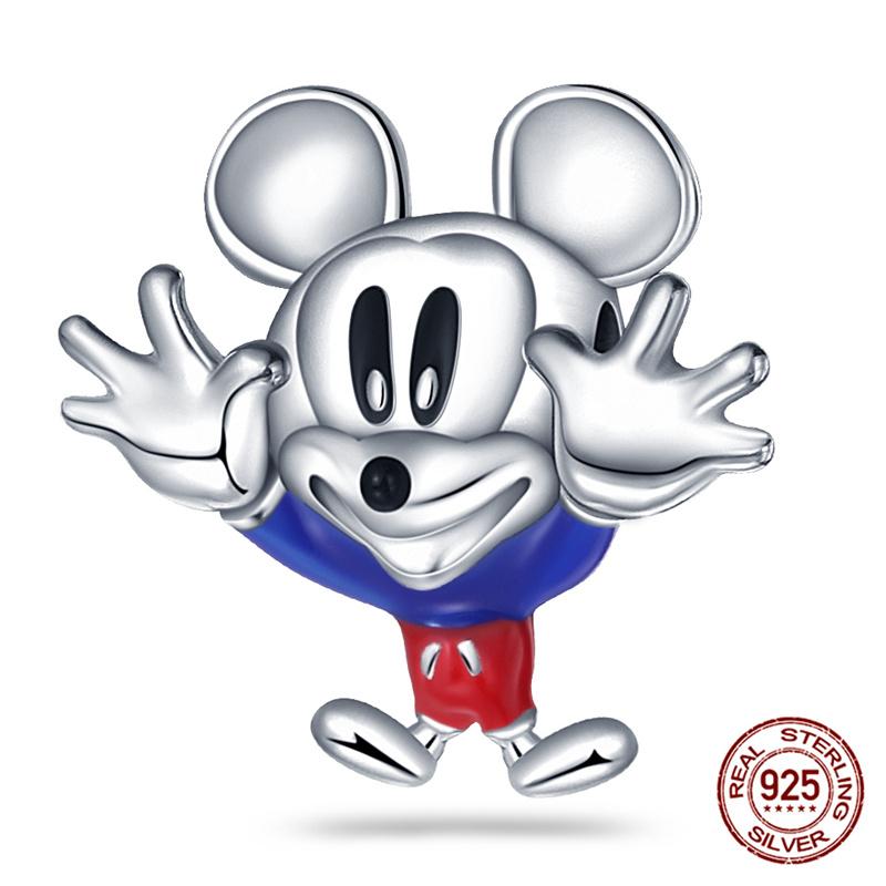 Marvel Disney Snow White Tree Elf Mickey 925 Silver Charms for DIY Jewelry Making Women Gift Bracelet