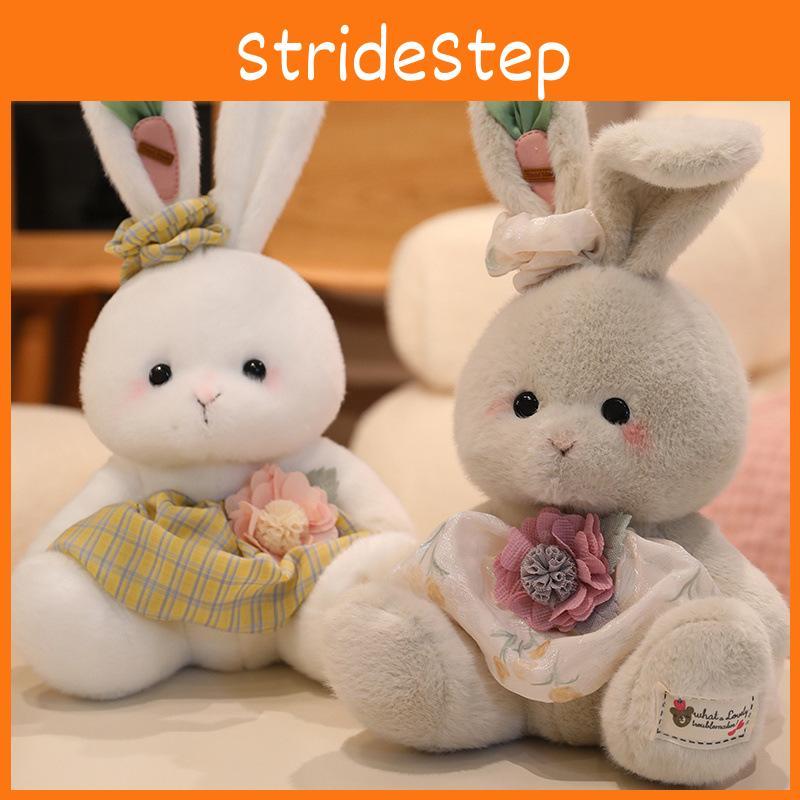 Plaid Cute Dress Cartoon Rabbit Plush Toy For Children Gift And Room Decoration