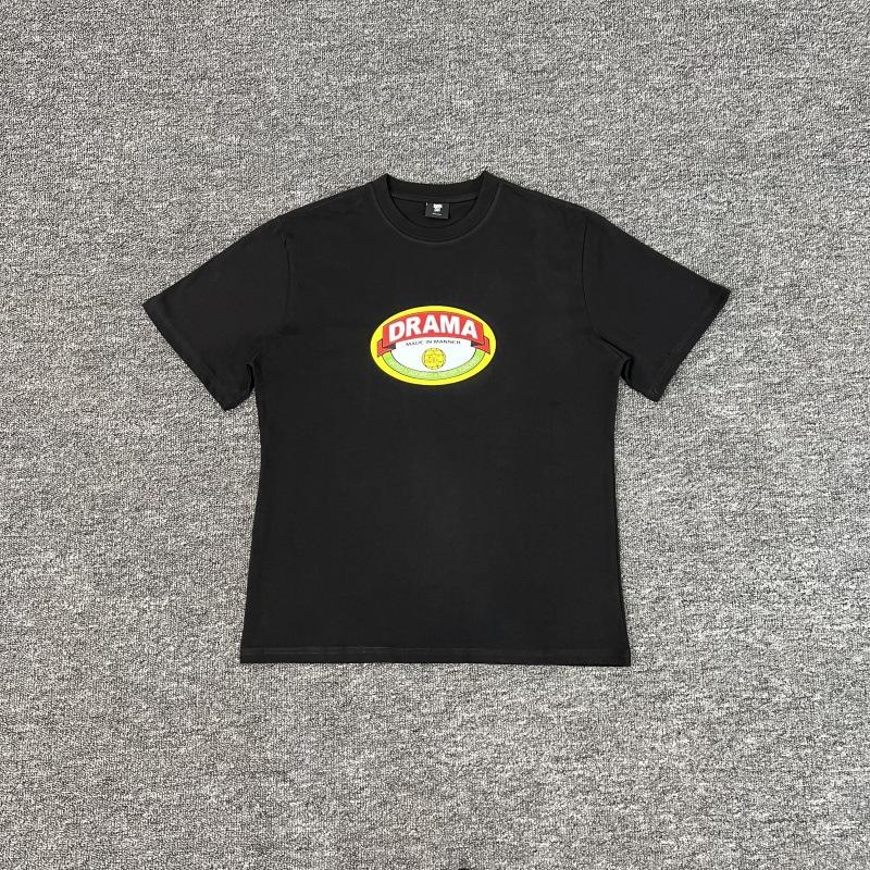 Cross-border Foreign Trade European and American High Street Drama Tide Brand Simple Letter LOGO Printing Men's and Women's Casual Loose T-shirt