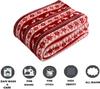 Christmas Blanket Red Reindeer Pattern Fleece Throw Holiday Decor Soft Cozy Winter Warmth Gift for Christmas Home Decoration