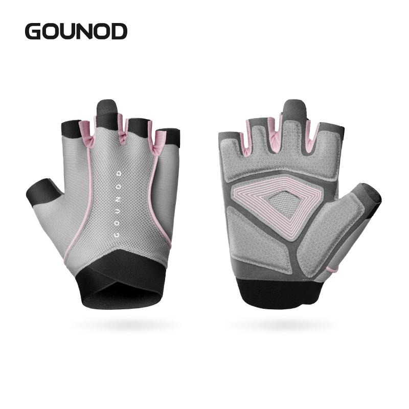 1 Paar Gounod Spinnenweb Handschoenen Verdikte Handpalm Antislip Slijtvast Handdoekstof Zweetabsorberend Fitnesshandschoenen L