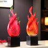 Pitaya Resin Statue Fruit Sculpture Desktop Decoration Crafts Fire Induced Wealth Ornament Housewarming Gifts Decor Ornaments