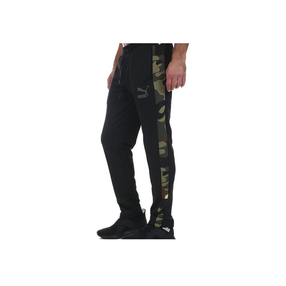 Puma Kamuflaj Patchwork Örgü Eşofman Altı Erkek Alt Giyim Siyah 578332-01