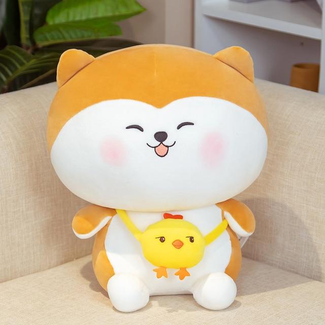 

Stuffed Cute Fat Shiba Inu Dog Plush Toys Soft Kawaii Animal Cartoon Pillow Dolls Gift Designed For Kids Baby Children Gifts Stylish Appearance 45cm оранжевый