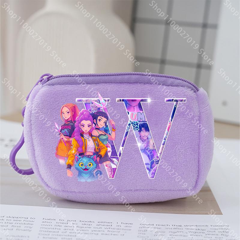 K Pop Lovci démonů Peněženka na mince pro Dětské dívky Roztomilá Přenosná peněženka Kreslené Anime Tištěný Dopis Kapsička na uložení karet Dětské dárky