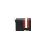 Bally Minimalist Striped Foldable Leather Card Wallet Men wallet Black 6227969