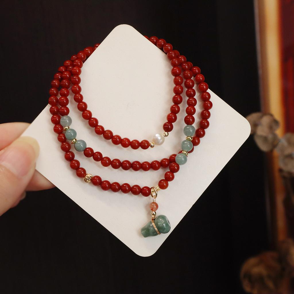 Natural Nanhong Agate Braceletfashion Women Daily Jewelry Gift