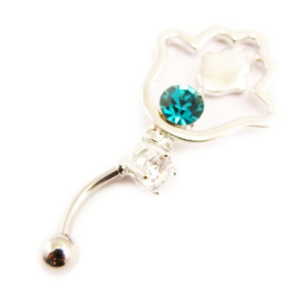 Les Trésors De Lily [L4540] - Turquoise 'Fatma' Body Piercing