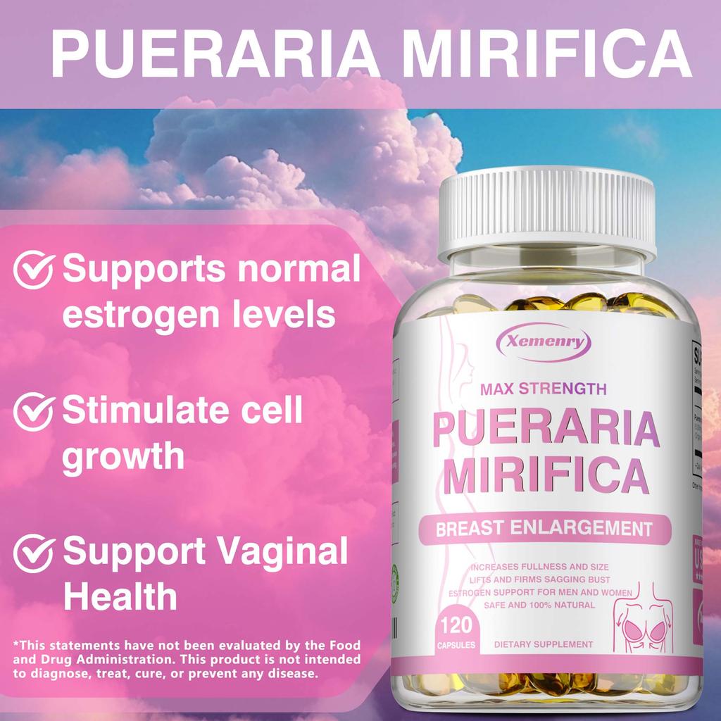 PUERARIA MIRIFICA 5000mg 120 Vegan Caps Breast Firming Plant-based Natural