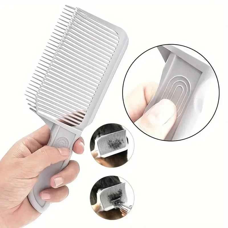 Professional Hair Cutting Comb, Men's Flat-head Clipper Hair Cutting Comb Auxiliary Tool, Limit Comb Styling Comb