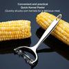Manual Stainless Steel Corn Planer Ergonomic Long Handle Corn Cob Stripper  Kitchen Gadget