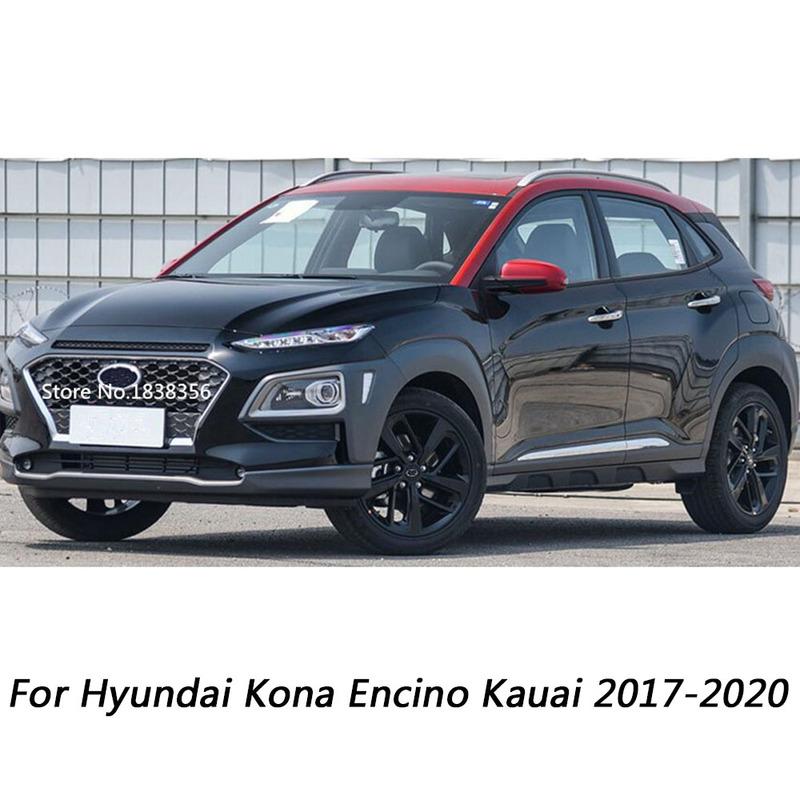 Cornice Faro Antinebbia Anteriore Auto Styling Copertura Cromata ABS Rivestimento Decorativo 2 Pezzi Per Hyundai Kona Encino Kauai 2017 2018 2019 2020