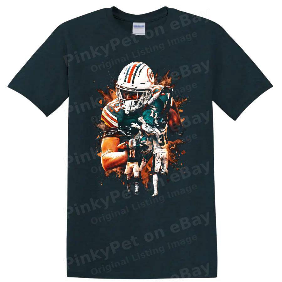 DeVante Parker Miami Dolphins Wide Receiver Football T Shirt Art Graphic Tee