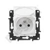 Single Power Socket with Grounding IP44, Screw Terminals, Without Switch