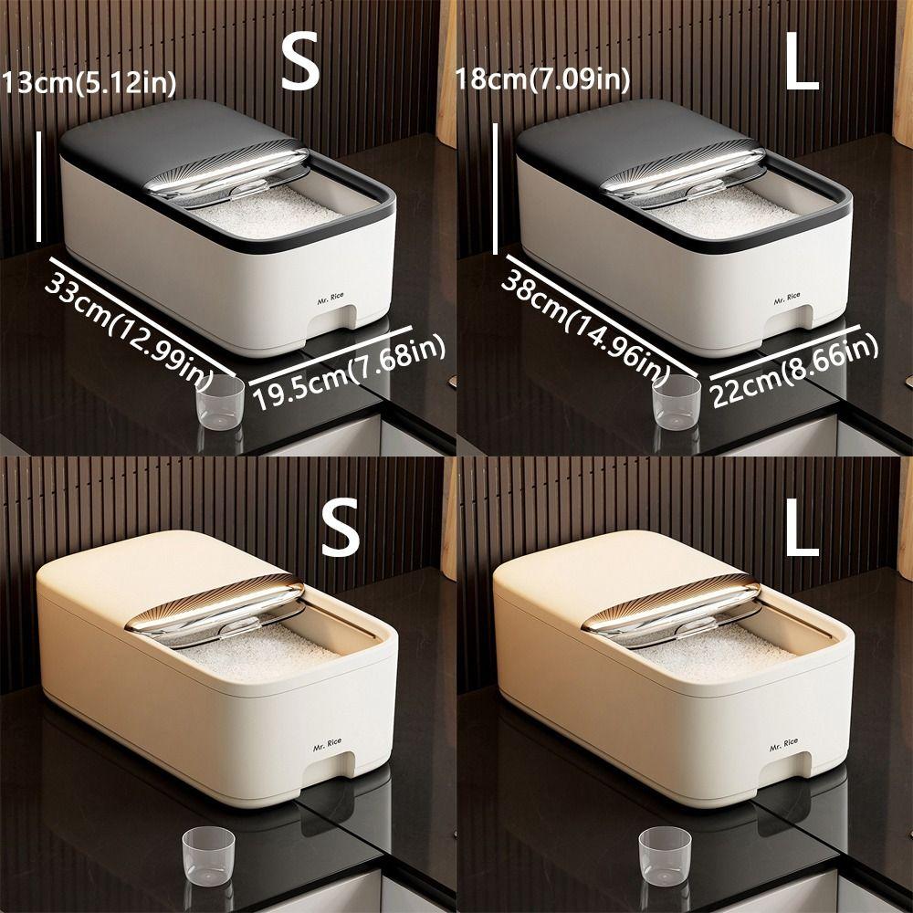 Transparent Grain Dispenser Insect Proof Rice Bucket Grain Sealed Jar  Pet Dog Food Storage