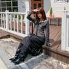 New Arrivals Open Run Women Side Slit Strap Long Skirt