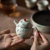Handbemaltes Porzellan Kung Fu Tee-Set Unterglasur Vintage Xiaowen Kanne Teekanne Haushaltsfilter Tee-Ei Teekessel