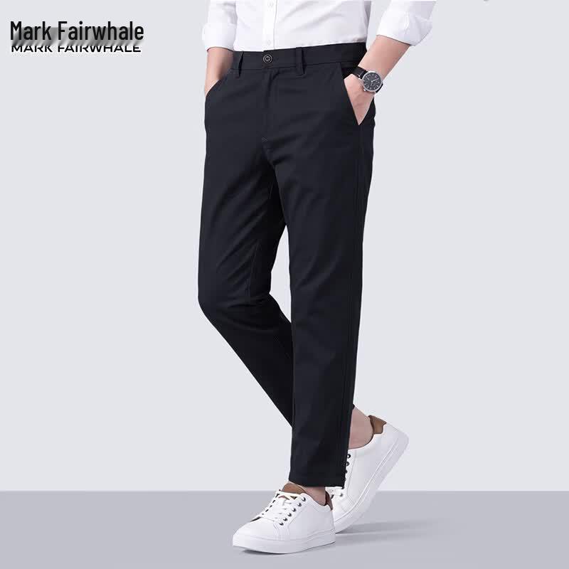 Mark Fairwhale Men's Pure Cotton Tapered Cropped Chino Pants