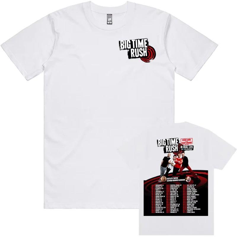 Harajuku Hip Hop Kleidung Big Time Rush in Real Life Welttournee 2025 Bedrucktes T-Shirt Kurzarm T-Shirts Musikgruppe Unisex