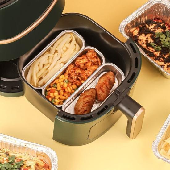 20/50Pcs Mini Loaf Pans Tin Foil Clear Snap-On Lids Pans with Disposable Aluminum Reusable Rectangle Foil