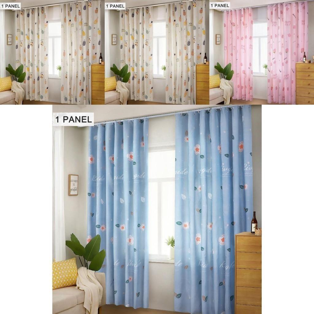 Modern Printed Blackout Window Curtain Panel With Elegant Shading Design For Bedroom