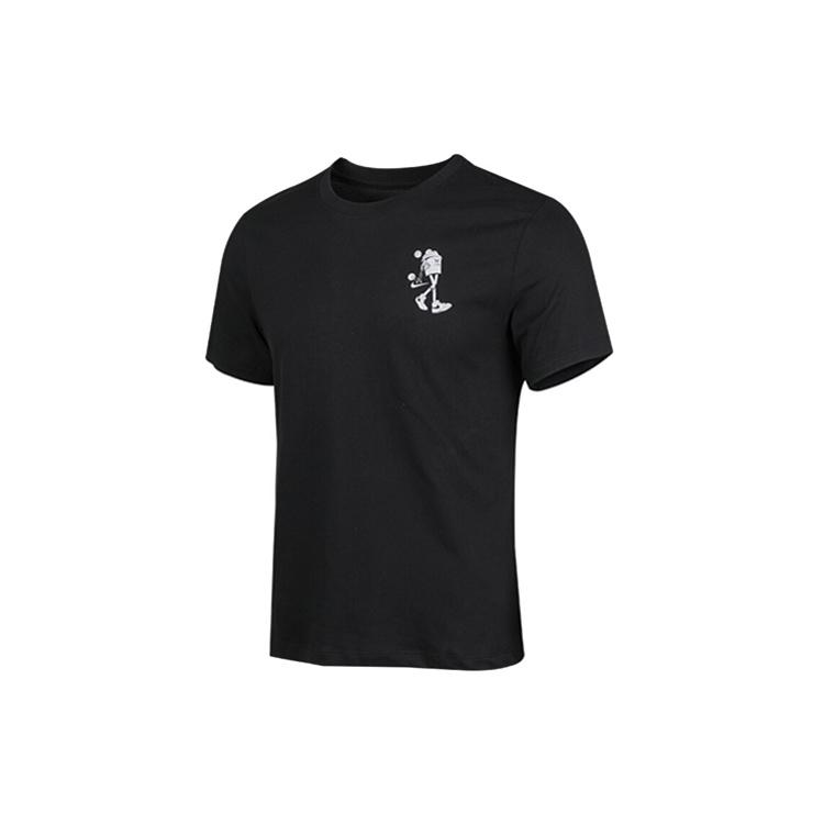 Nike Back Basketball Graffiti Printing Short Sleeve Black Men's CD0959-010