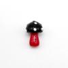 Glazed Handmade Mushroom Beads with Straight Holes - Irregular Polka Dot Design