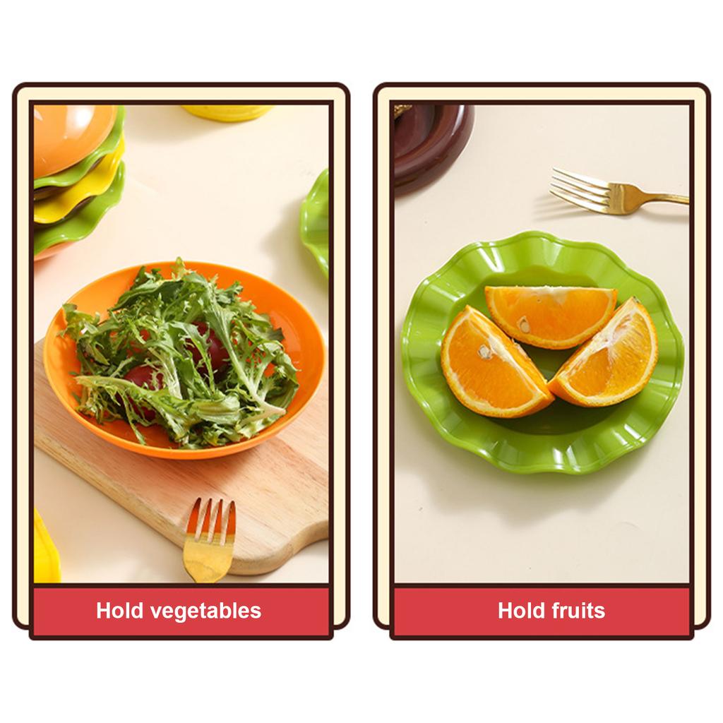 Space-Saving Mini Plates for BBQ Parties & Events Cute Hamburger Style Dessert Plates for Snacks Desserts and Sushi Dip
