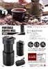 Captain Stag UW-3540 Portable Coffee Mill with 13 Adjustable Grinding Levels, Black, and Storage Case