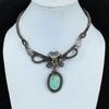 Amazonite Necklace Handmade Jewelry, 999 Copper Wire Wrapped Necklace Designer Gemstone Jewelry Adjustable Chain Necklace Gift For Mom