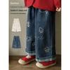 Youyou Girls' 2026 Loose Cropped Wide-Leg Pants