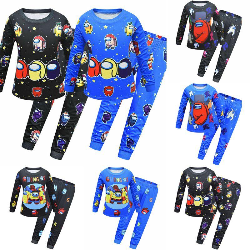Among Us Zestaw Piżamy Koszulka z Długim Rękawem dla Dzieci Miękka Oddychająca Bielizna Nocna