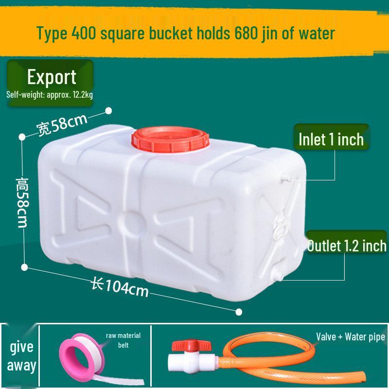 Lebensmittelechter Kunststoff-Wassertank mit großer Kapazität - Horizontal rechteckiges Design für den Heimgebrauch