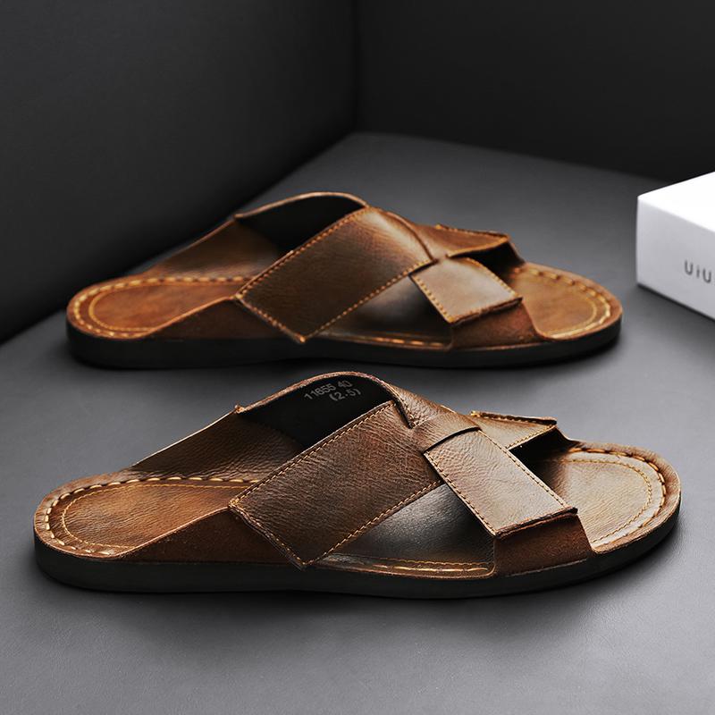 Fashion New Men's Fashion Slides Slippers Soft Comfortable Men Flip-flops Half Drag Non-Slip Lightweight Sandals Summer Walking Shoes