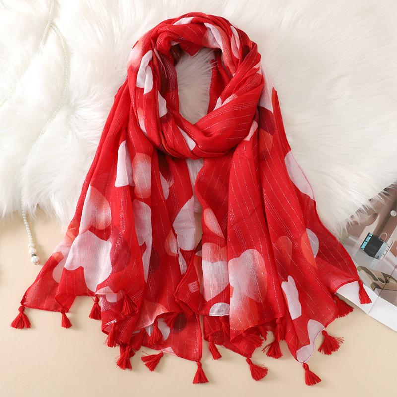90*180CM New Fashion Printed Soft Linen Cotton Scarf Shawls Abstract Floral Tassel Viscose Scarves Lady High Quality Long Hijab