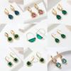 High-Quality Retro Geometric Crystal Glass Earrings